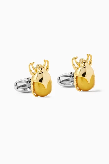 Beetle Cufflinks in Metal
