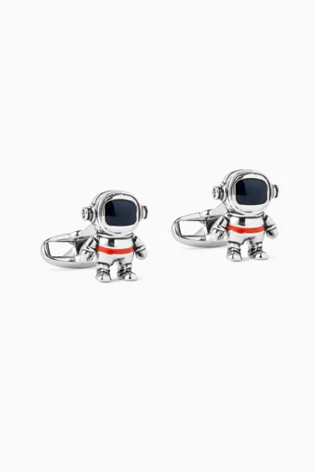 Astronaut Cufflinks in Metal