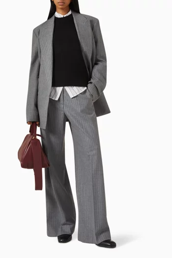 Newark Pinstripe Double-breasted Blazer