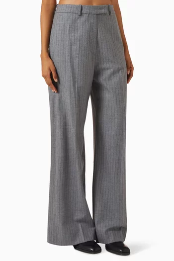 بنطال بريكل بنقشة مخططة