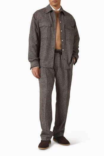 بنطال بنقشة هاوندزتوث قماش منسوج