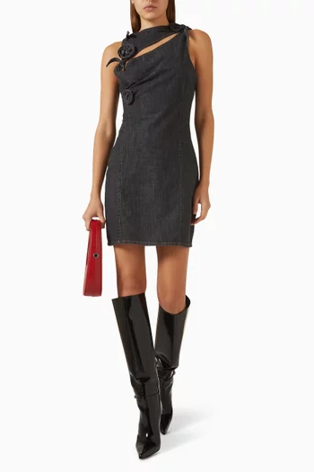 Flower-detail Mini Dress