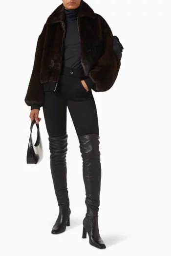 Bomber Jacket in Faux Fur