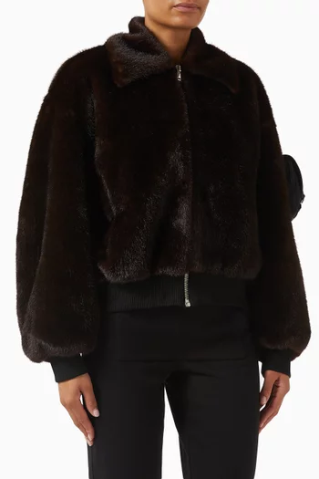 Bomber Jacket in Faux Fur