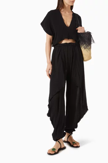 Boxkay Crop Top in Cotton Gauze