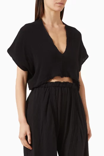 Boxkay Crop Top in Cotton Gauze
