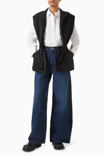 Mockneck Sleeveless Jacket