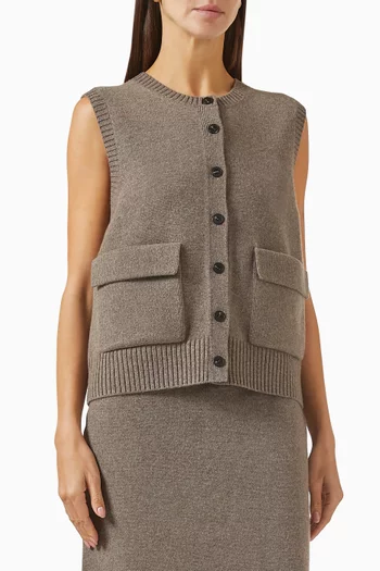 Sleeveless Vest in Wool