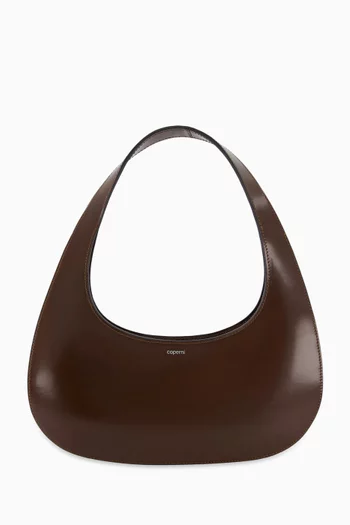 Slim Swipe Baguette Bag in Patent Leather