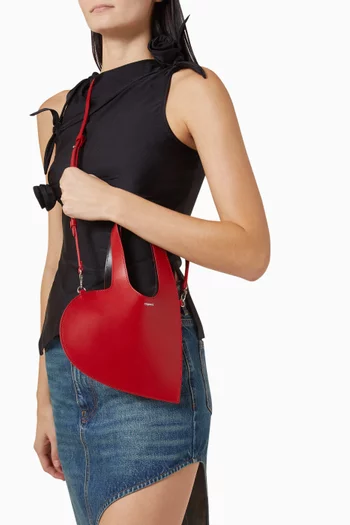 Baby Heart Tote Bag in Leather
