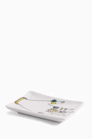 منفضة دخان مزينة بيد وخواتم بورسلين