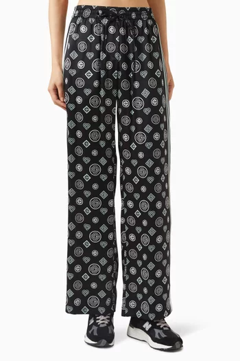 Monogram Pyjama Pants in Silk-satin