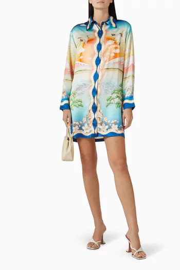 Casa Shell Wave Dress in Silk