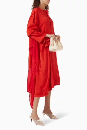 Blouse-style Pleated Dress