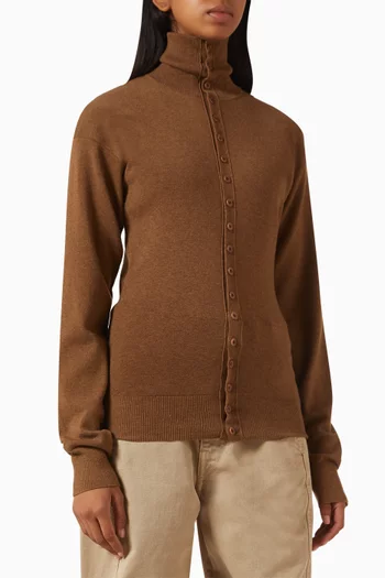 Buttoned Cardigan in Knit