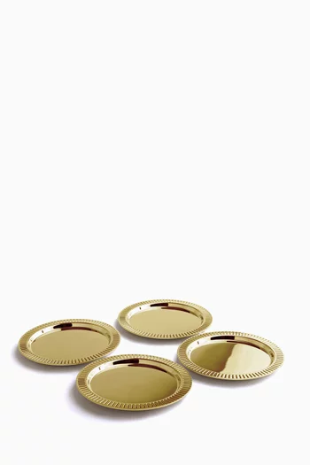 Striations Coasters in Holder, Set of 4