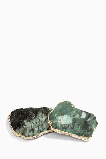 Kivita Emerald Coasters, Set of 2