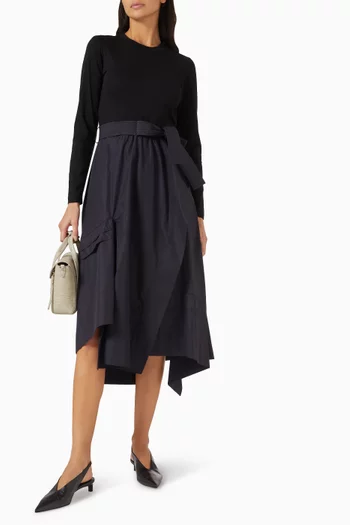 Combo T-shirt Dress in Cotton Blend