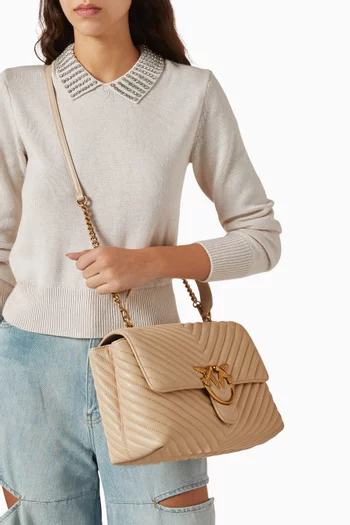 Classic Lady Love Puff Bag in Leather