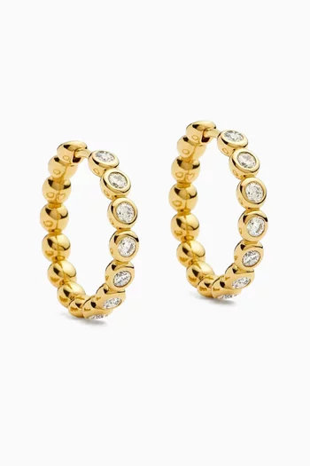 أقراط دائرية تنس متوسطة نحاس مطلي ذهب عيار 18