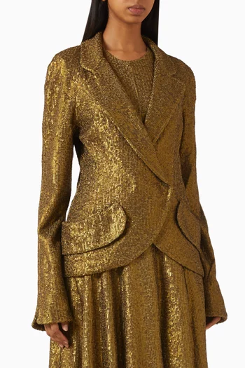 جاكيت بيرد مطرز بالترتر