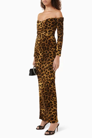 فستان فرح بنقشة جلد الفهد