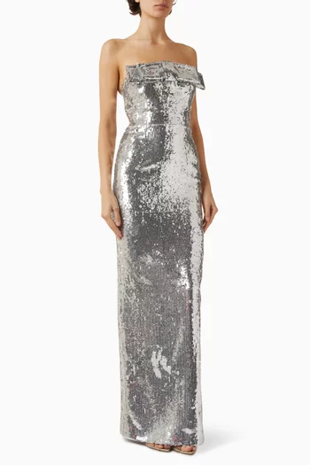 فستان سيسو مطرز بالترتر