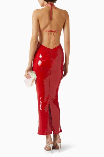 فستان سيندي مطرز بالترتر