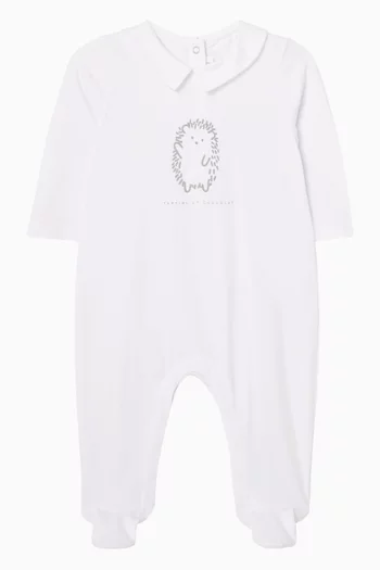 Graphic-print Sleepsuit in Cotton