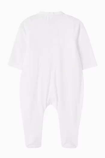Embroidered Sleepsuit in Cotton