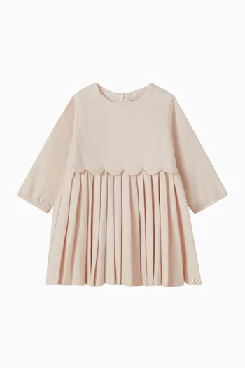 Pleated Flared Dress