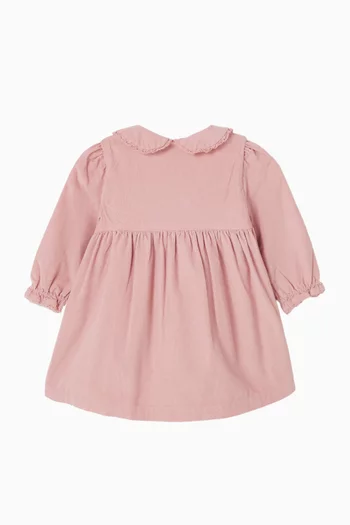 Embroidered Collar Flared Dress