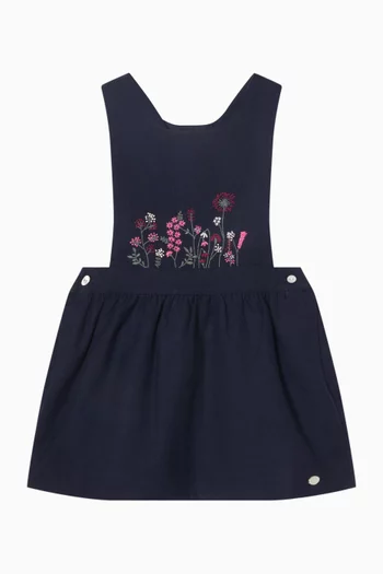 Embroidered Pinafore Dress