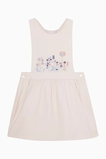 Embroidered Pinafore Dress