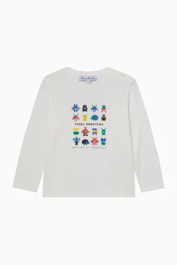 Graphic-print T-shirt in Cotton