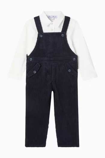 Sleeveless Dungarees in Cotton