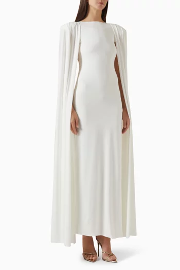 Mimi Cape Dress in Jersey