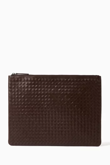 A4 Pochette in Woven Leather