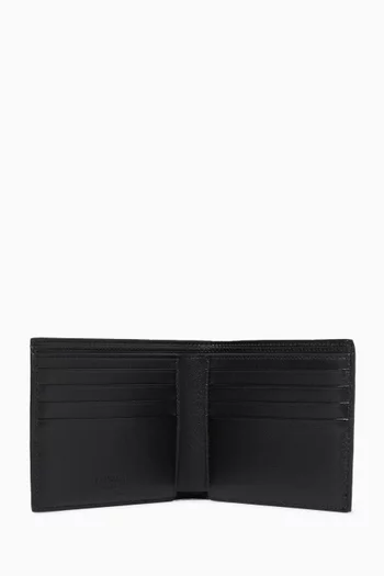 Tape Type Square Folded Wallet in Leather