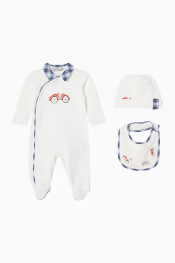 Race Car Sleepsuit Set in Cotton