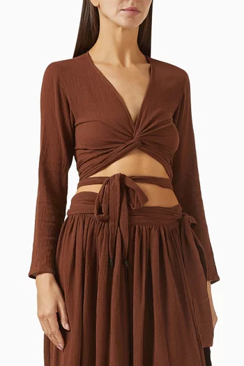 Lahun Top in Cotton Gauze