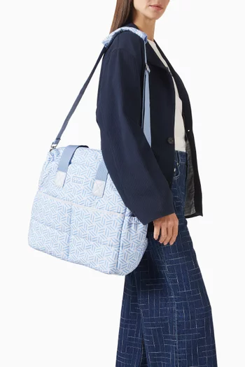 Geometric-print Changing Bag