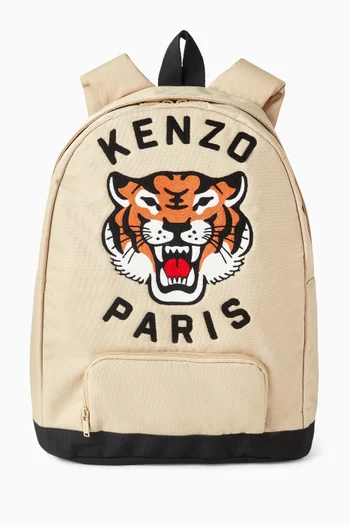 Embroidered-tiger Backpack