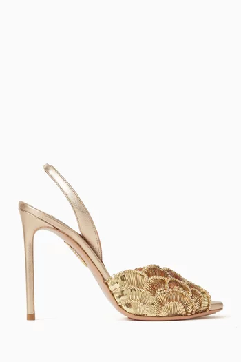 Ce Soir 105 Sandals in Metallic Nappa Leather