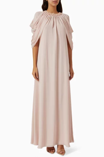 Nur Embellished Drape Dress