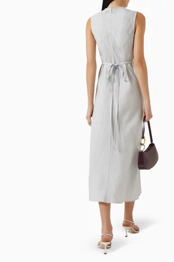 Tie-back Dress in Linen Blend
