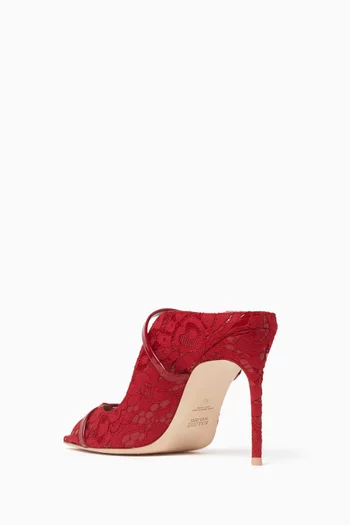 Noah 90 Mule Sandals in Lace & Leather