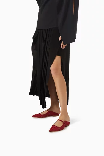Maureen Flat Mules in Lace