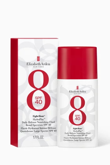 واقي للحماية اليومية إيت أور هيدرا بلاي سائل لتغذية البشرة بعامل SPF 40 ممتد المفعول، 50 ملل