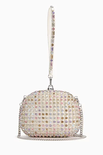 Embellished Top-handle Bag in Leather